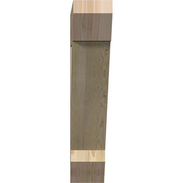 Traditional Slat Rough Sawn Bracket, Douglas Fir, 6W X 30D X 30H